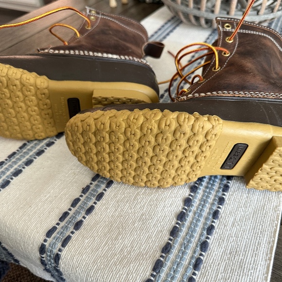 L.L.Bean Bean Boots – Size 8 Brown Leather Duck Boots, Waterproof, New - Picture 2 of 10